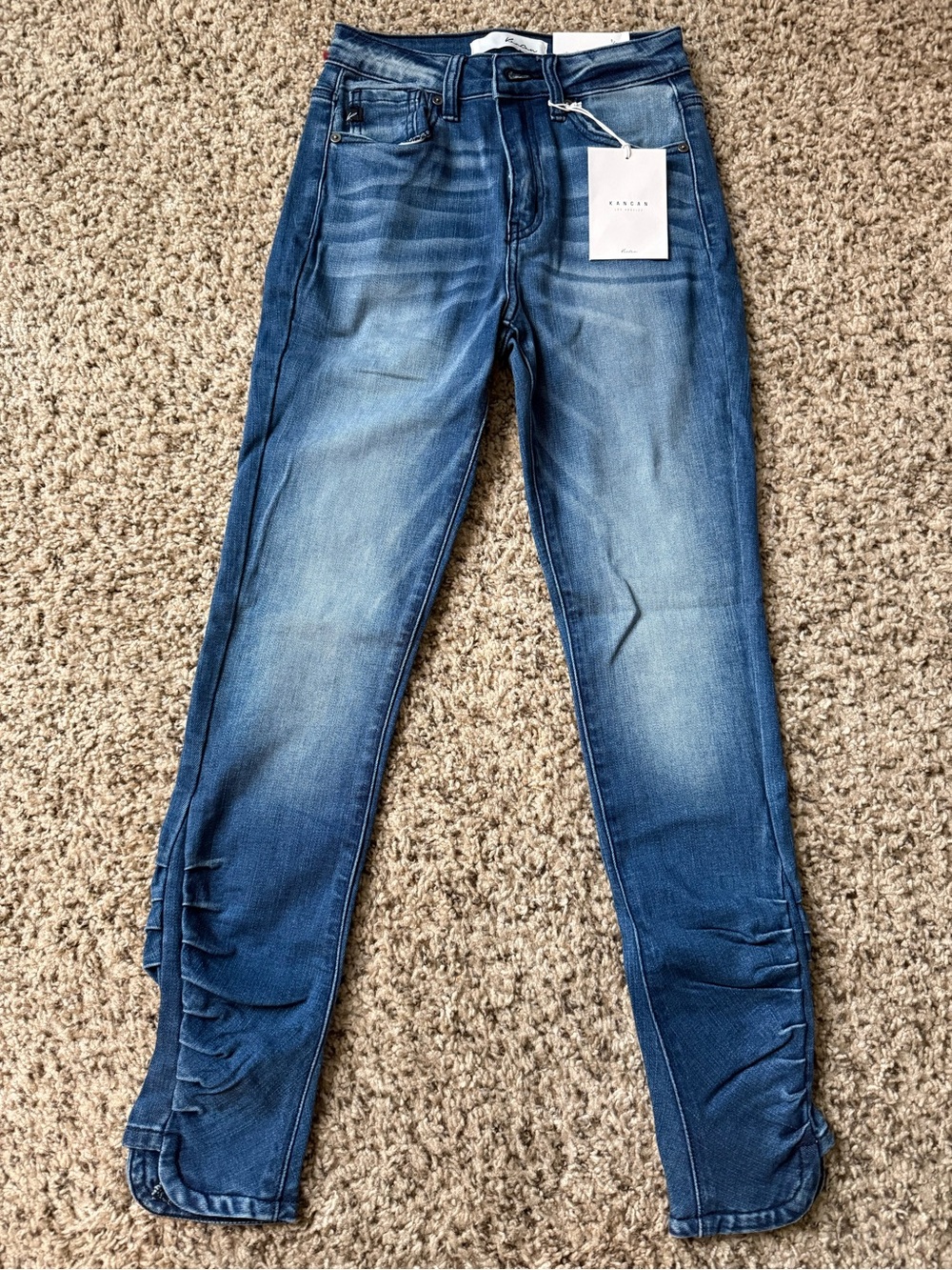 High-Rise Slim Jeans in Medium Blue
